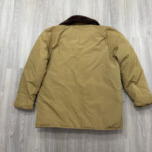 Vintage Eddie Bauer Goose Down Parka Jacket Men's 2XL Tan Coat 80s Sherpa Collar - Picture 12 of 14